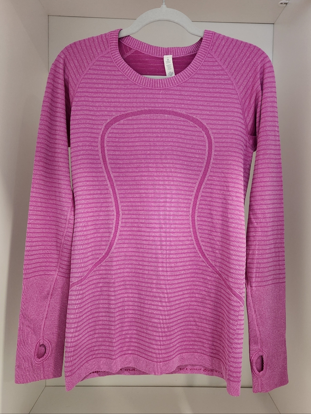 Lululemon Swiftly Tech Long-sleeve Pink Athletic Top